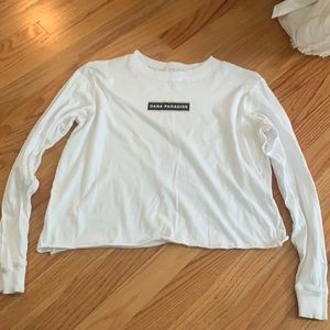 Cropped white long sleeve